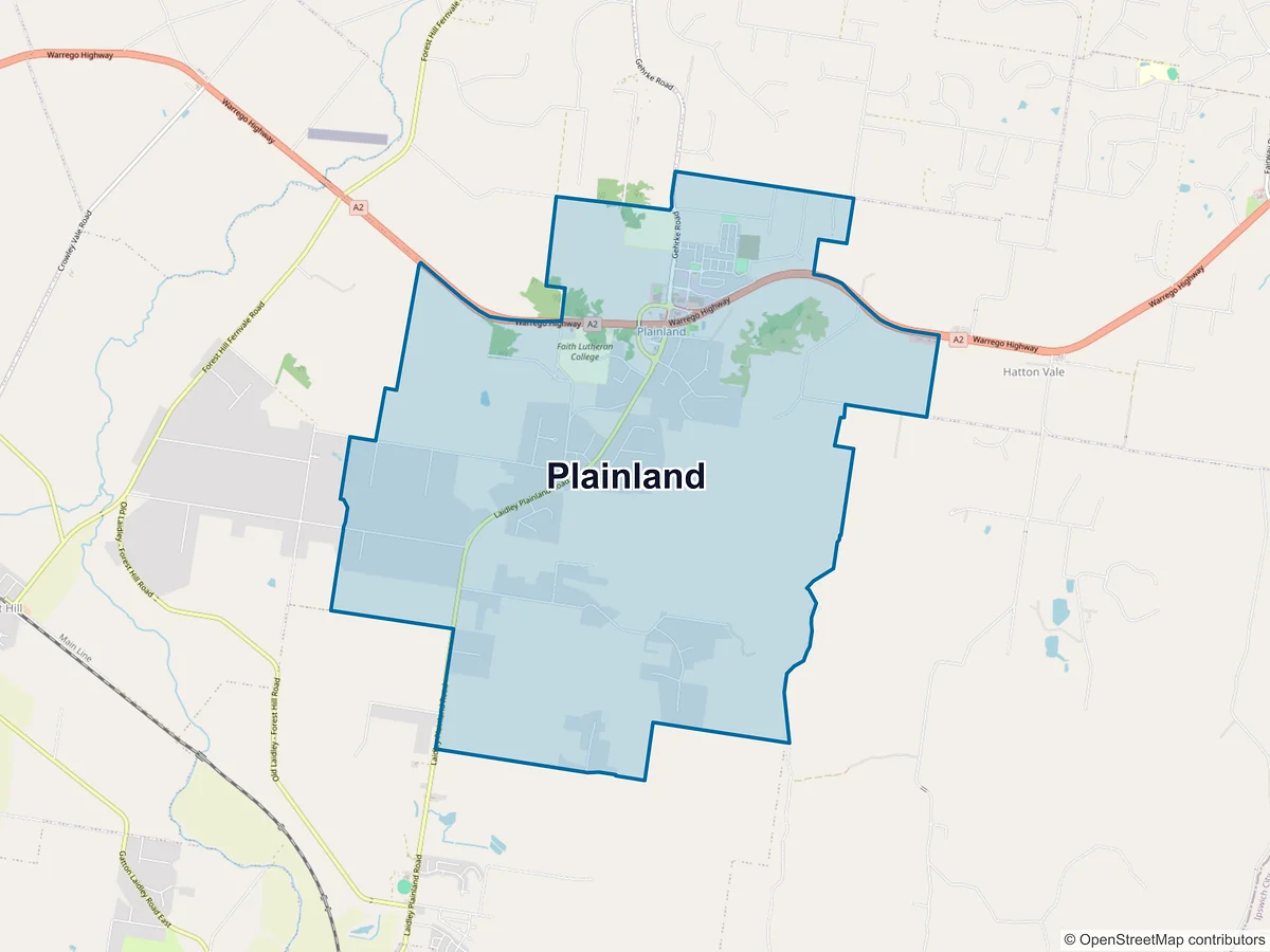 Map of Plainland, QLD, Australia