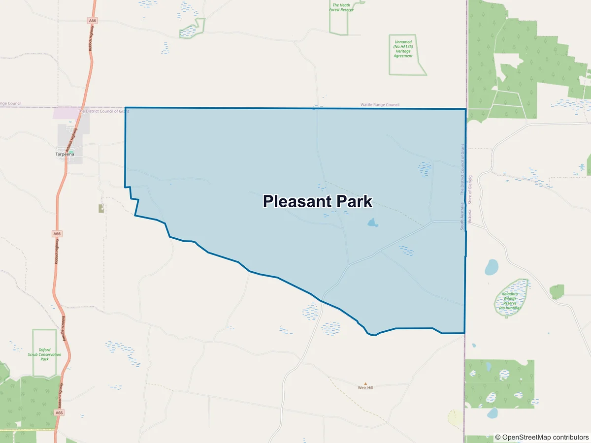 Map of Pleasant Park, SA, Australia