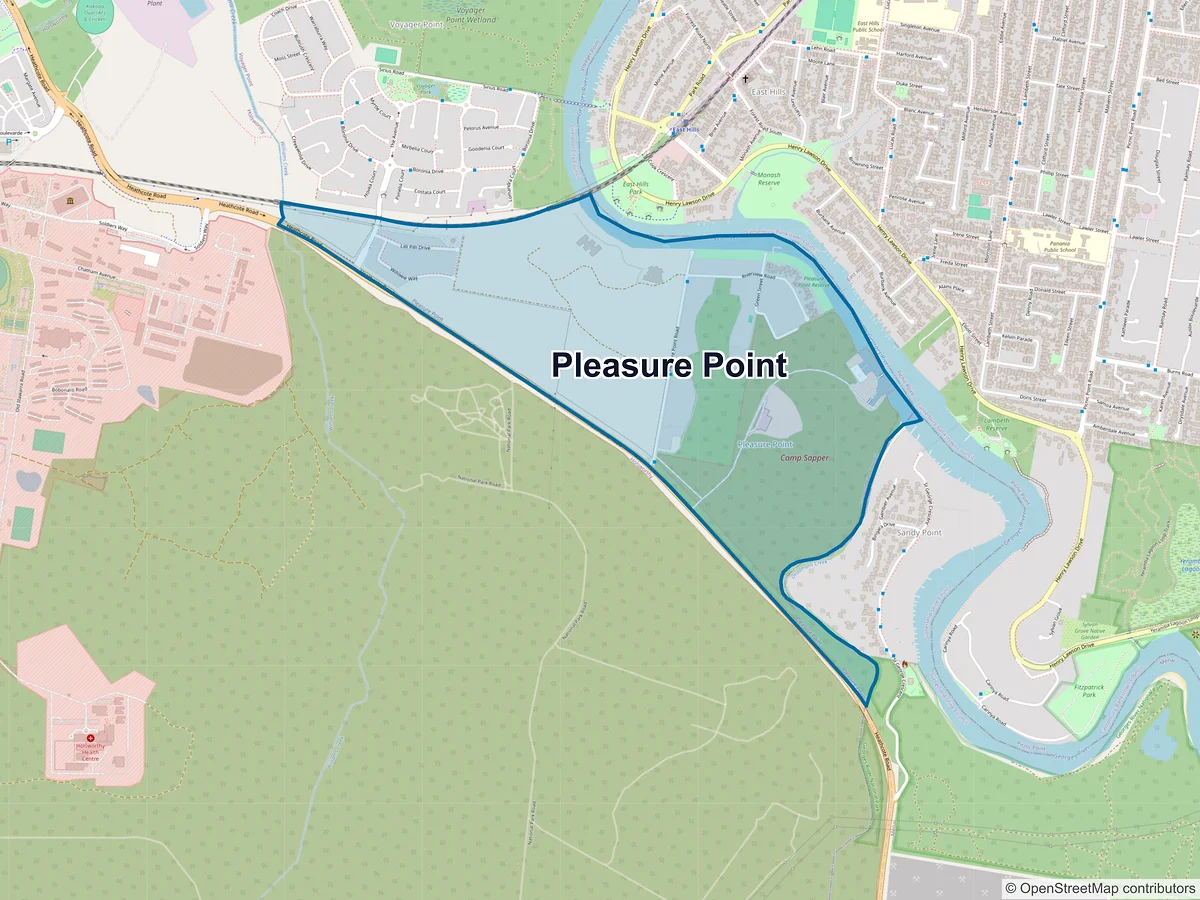 Map of Pleasure Point, NSW, Australia