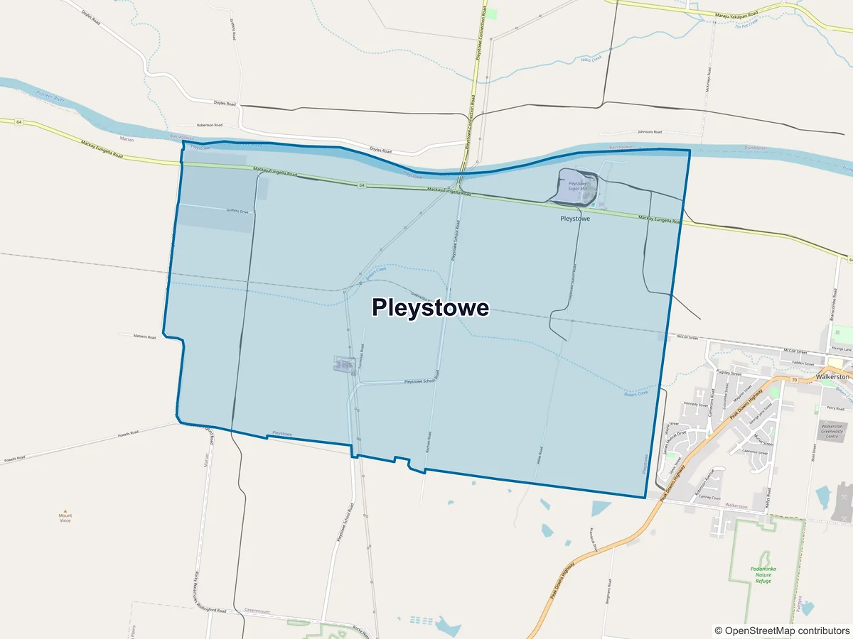 Map of Pleystowe, QLD, Australia