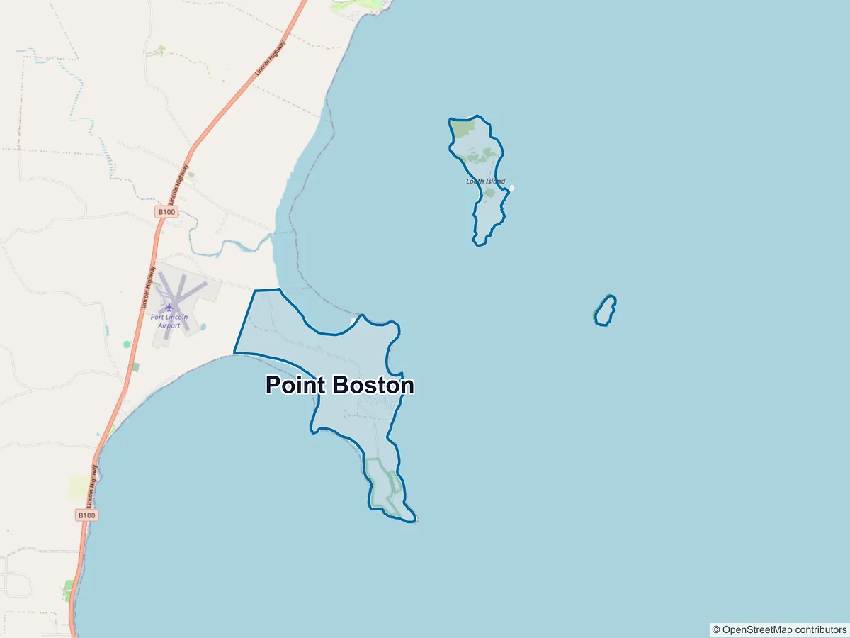Map of Point Boston, SA, Australia