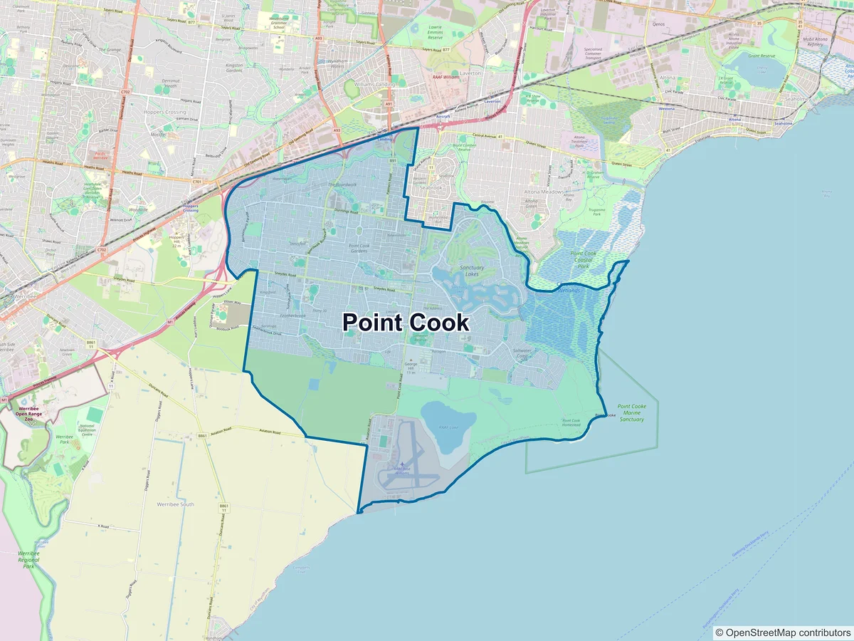 Map of Point Cook, VIC, Australia