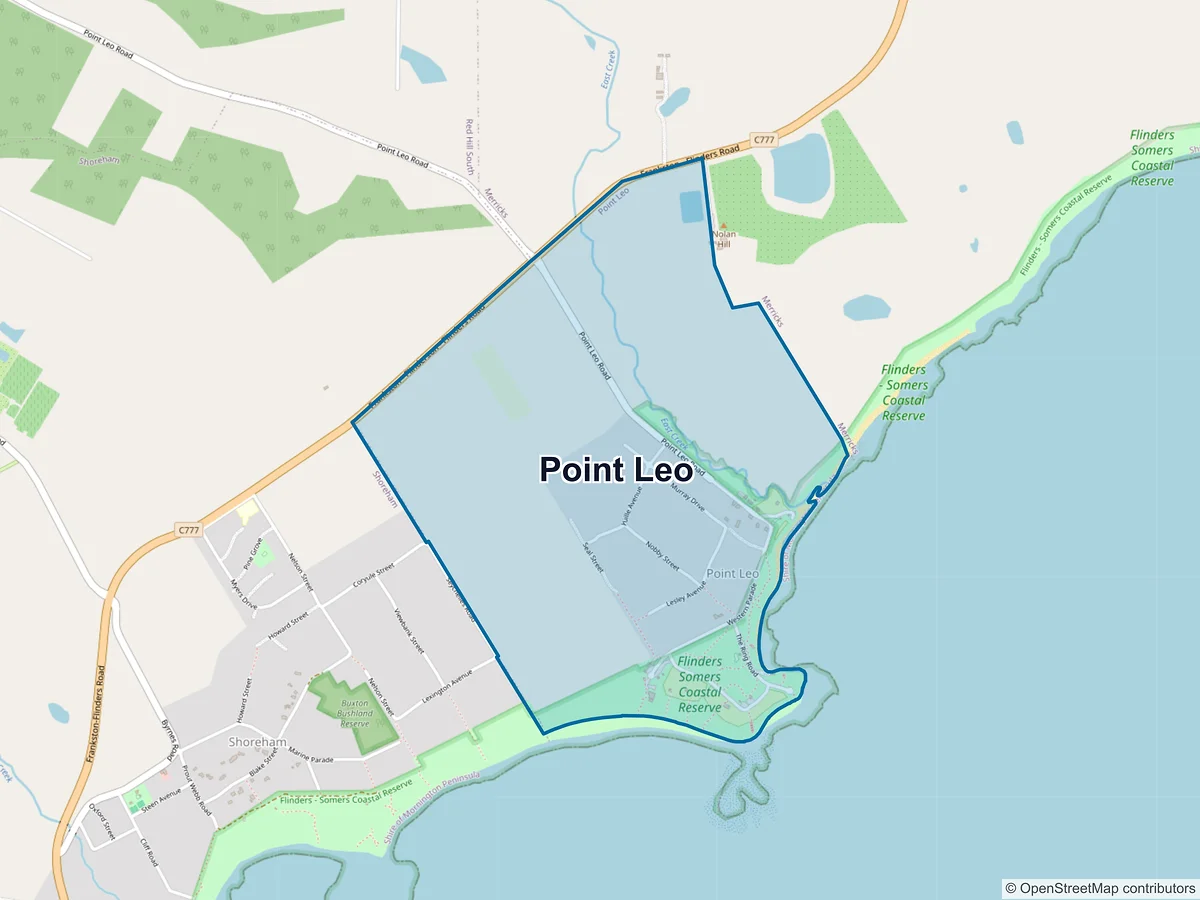 Map of Point Leo, VIC, Australia