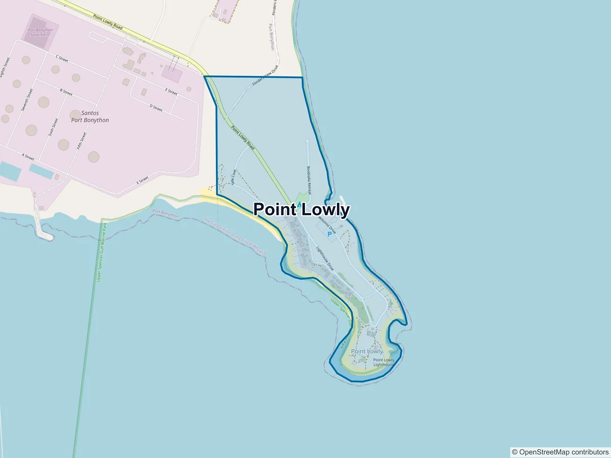 Map of Point Lowly, SA, Australia