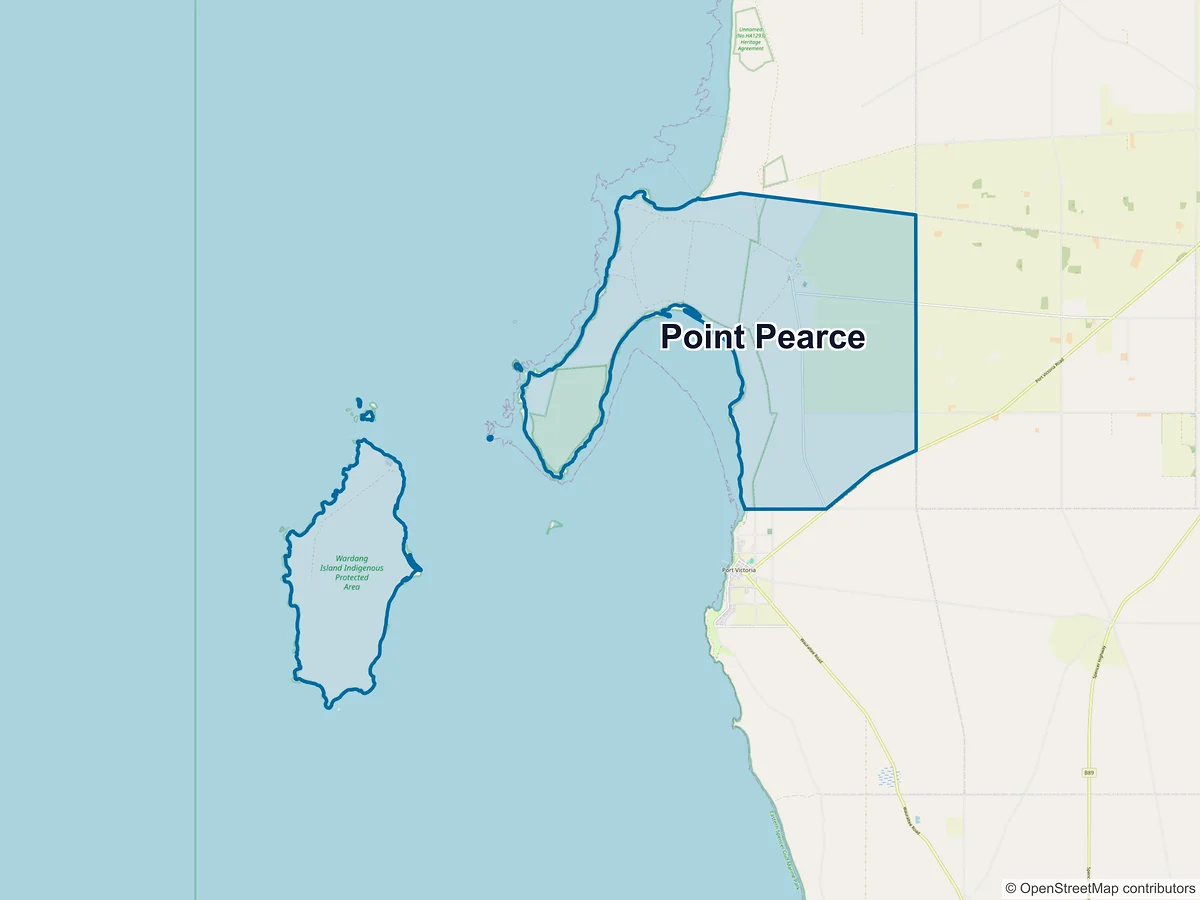 Map of Point Pearce, SA, Australia