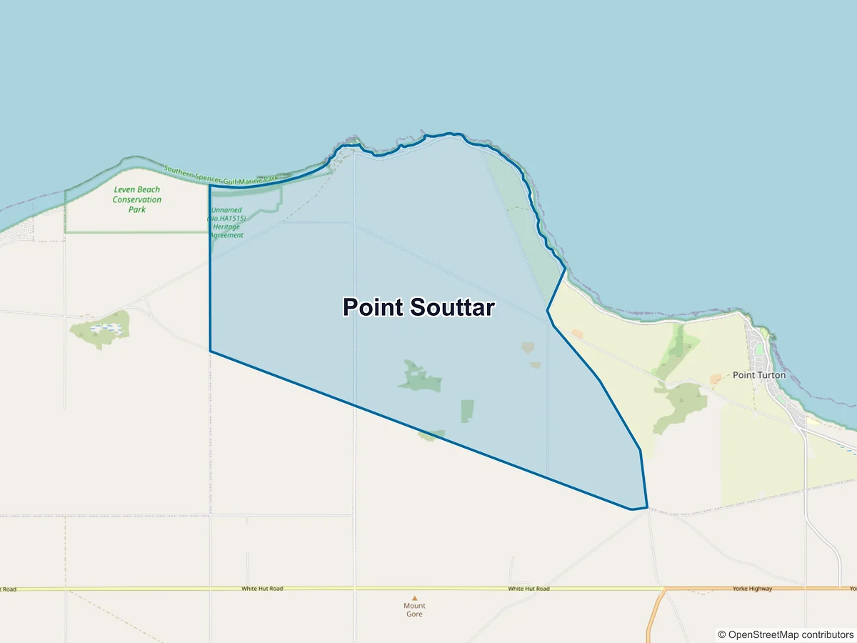 Map of Point Souttar, SA, Australia