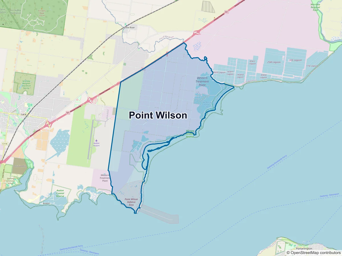 Map of Point Wilson, VIC, Australia