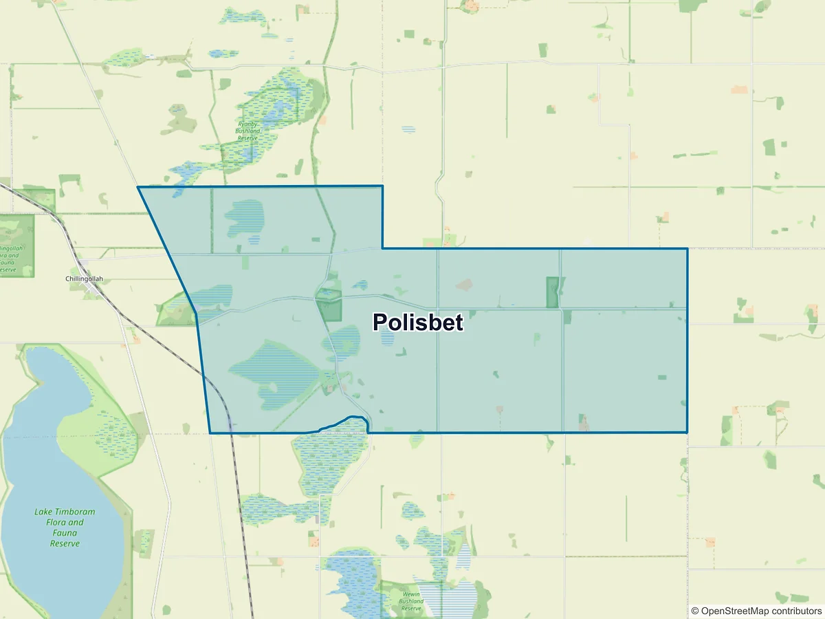 Map of Polisbet, VIC, Australia