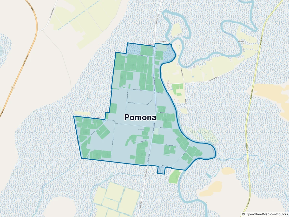 Map of Pomona, NSW, Australia