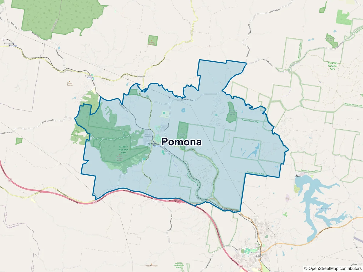 Map of Pomona, QLD, Australia