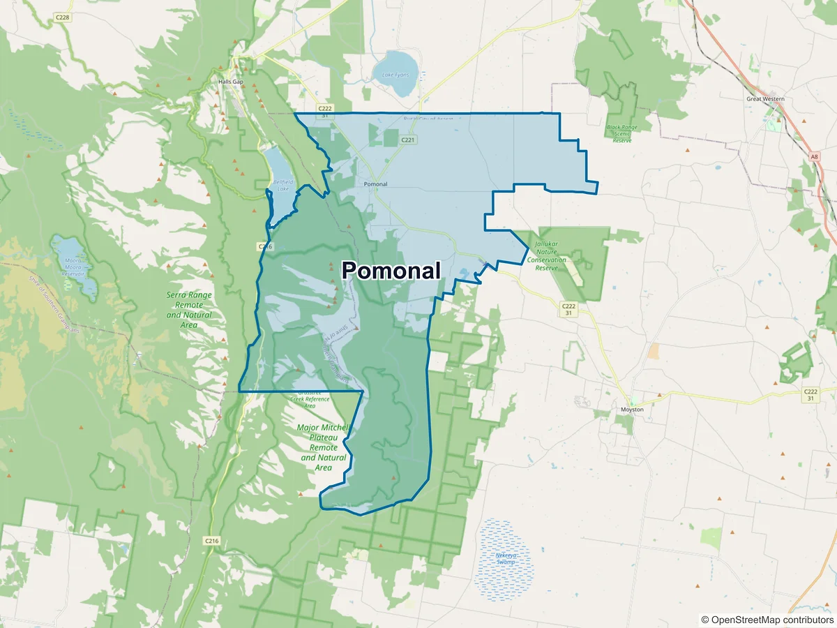 Map of Pomonal, VIC, Australia