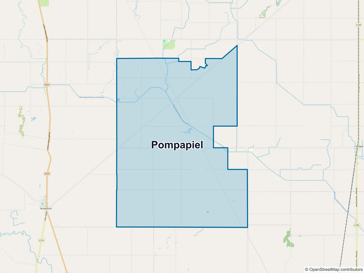 Map of Pompapiel, VIC, Australia