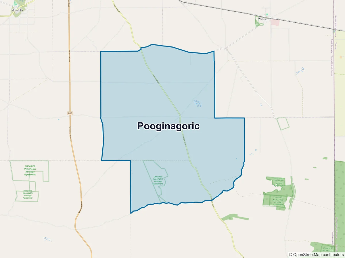 Map of Pooginagoric, SA, Australia
