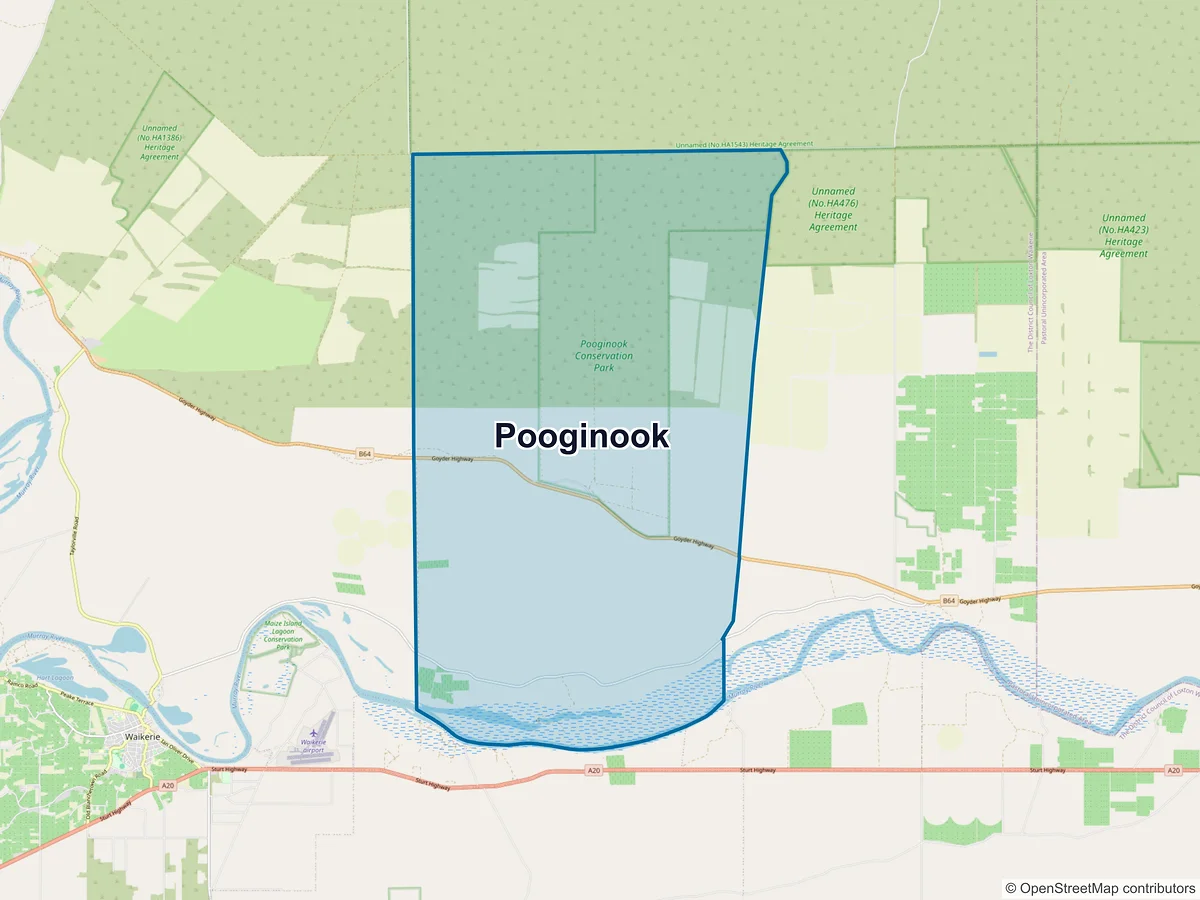 Map of Pooginook, SA, Australia