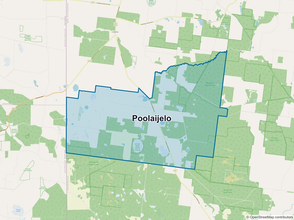 Map of Poolaijelo, VIC, Australia