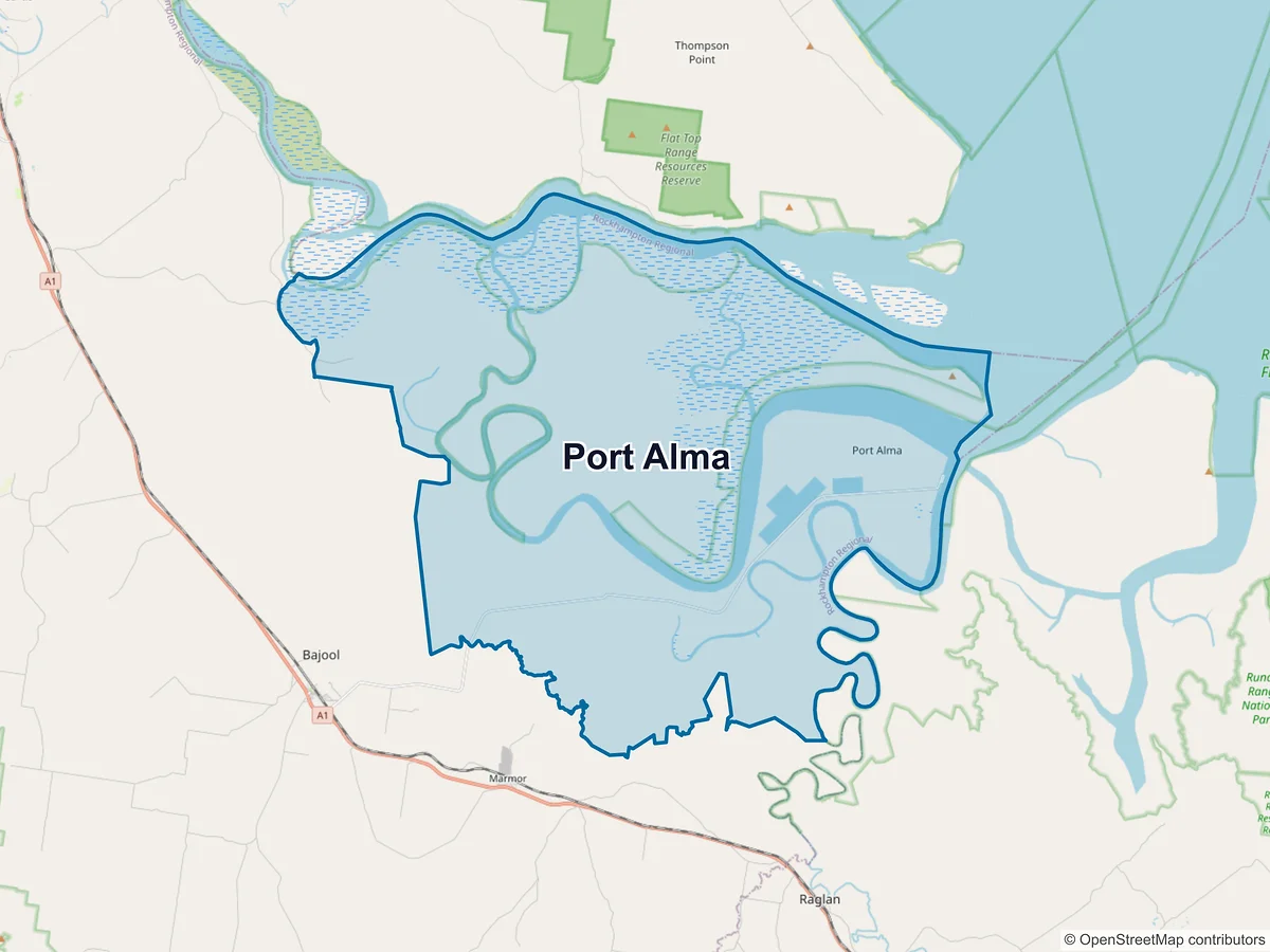 Map of Port Alma, QLD, Australia