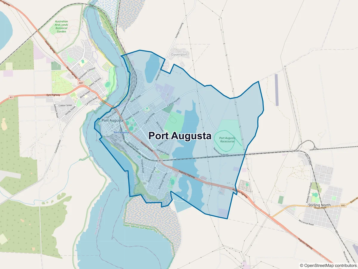 Map of Port Augusta, SA, Australia