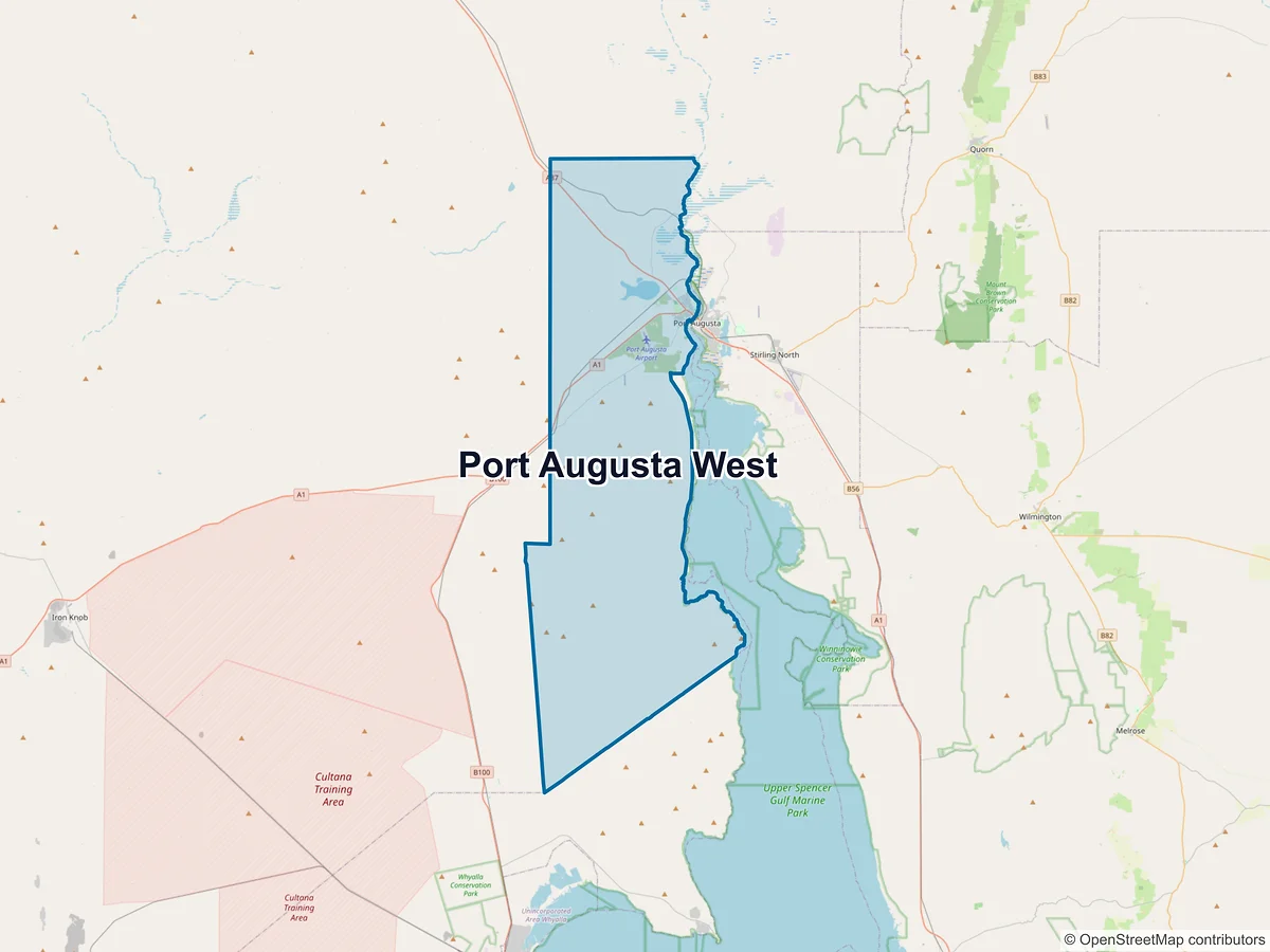 Map of Port Augusta West, SA, Australia