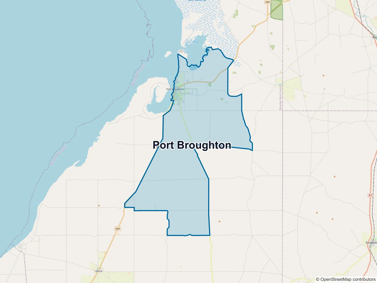 Map of Port Broughton, SA, Australia