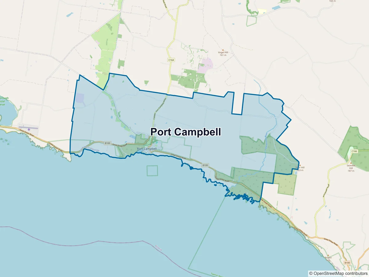 Map of Port Campbell, VIC, Australia