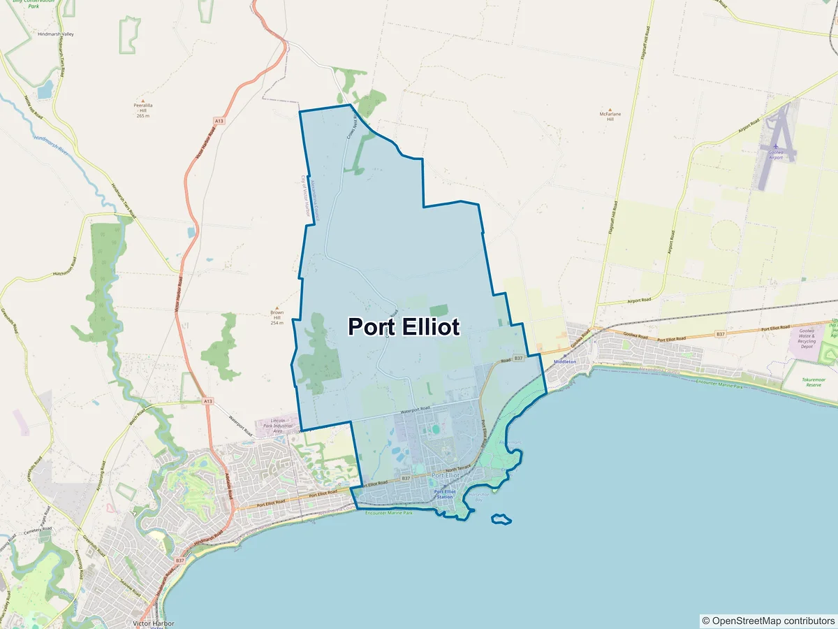 Map of Port Elliot, SA, Australia