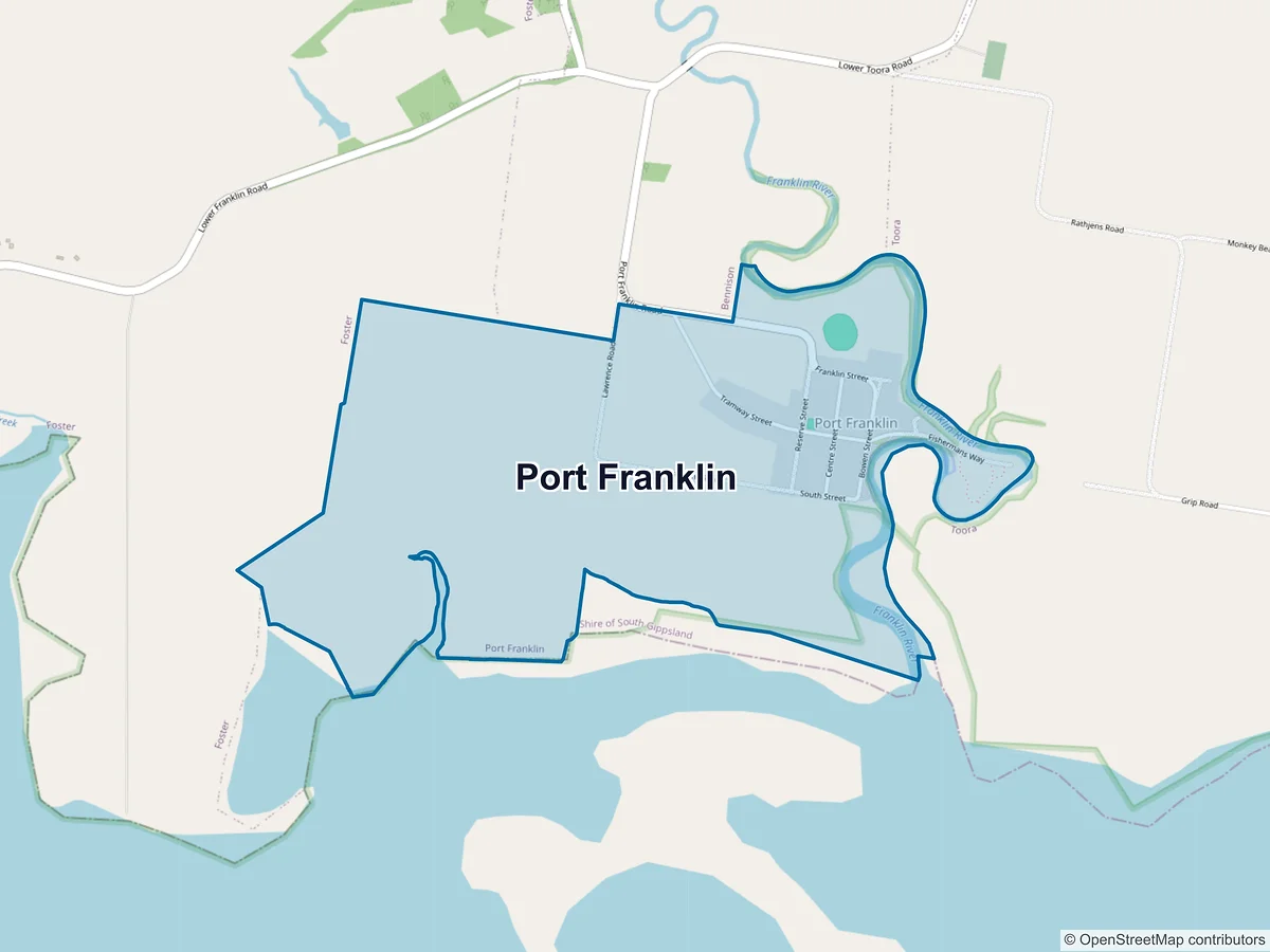 Map of Port Franklin, VIC, Australia