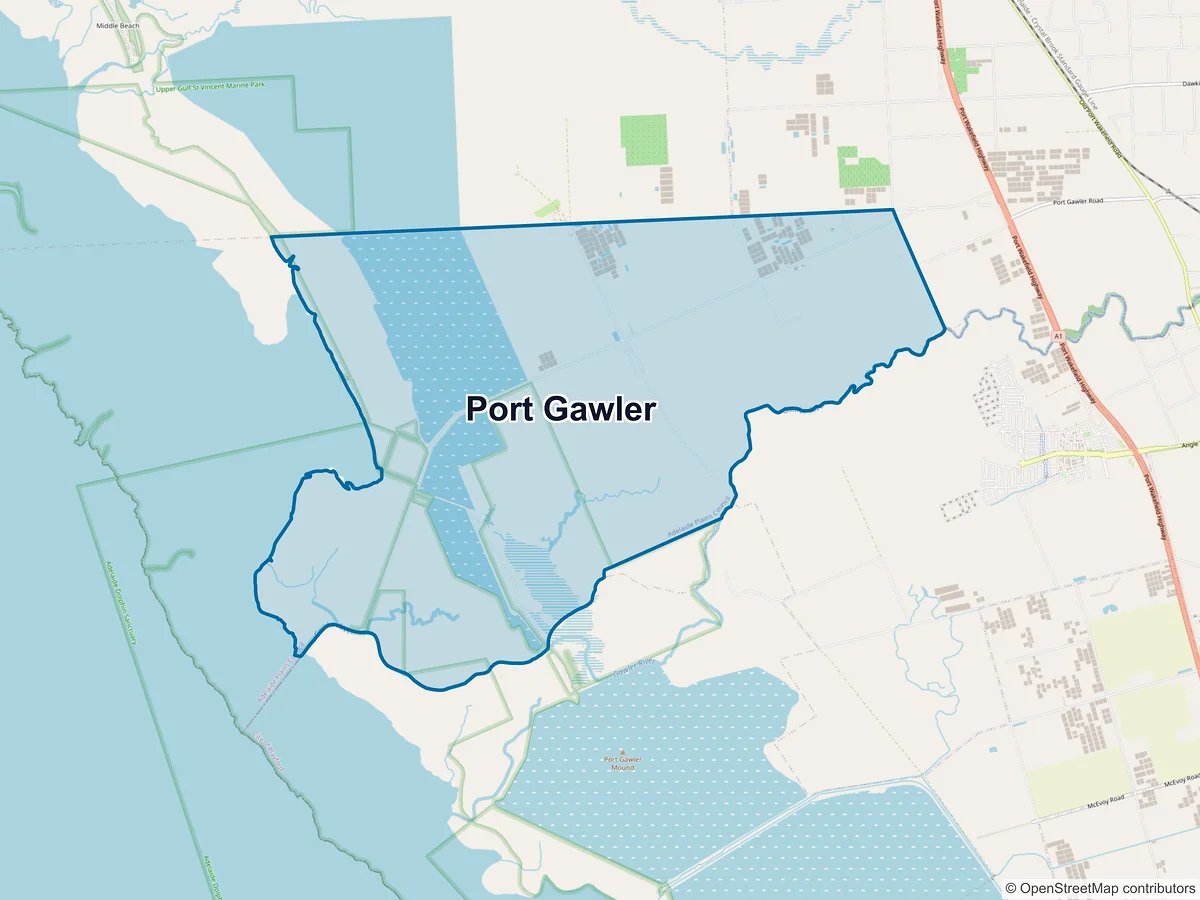 Map of Port Gawler, SA, Australia