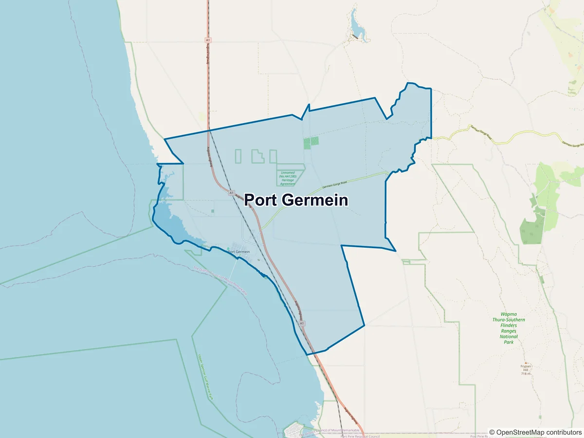 Map of Port Germein, SA, Australia