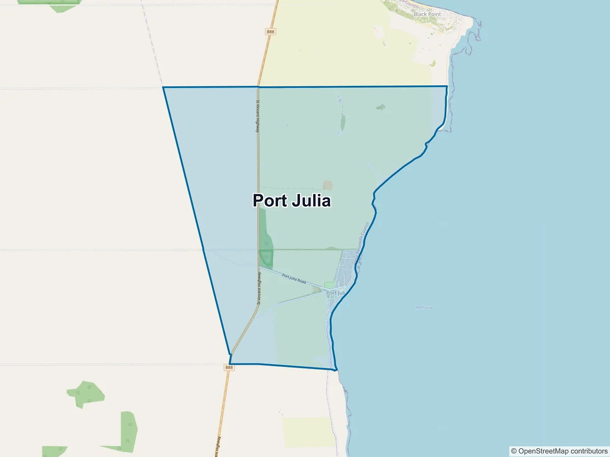Map of Port Julia, SA, Australia