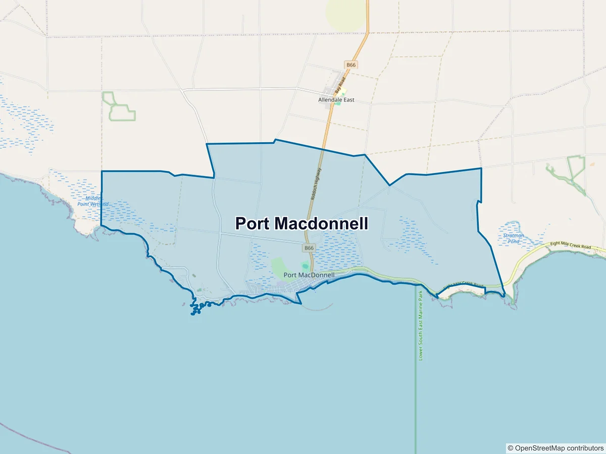 Map of Port Macdonnell, SA, Australia