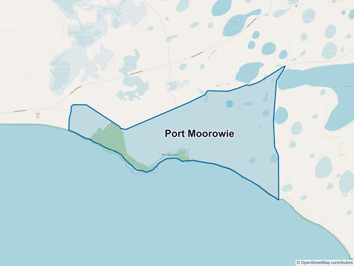 Map of Port Moorowie, SA, Australia