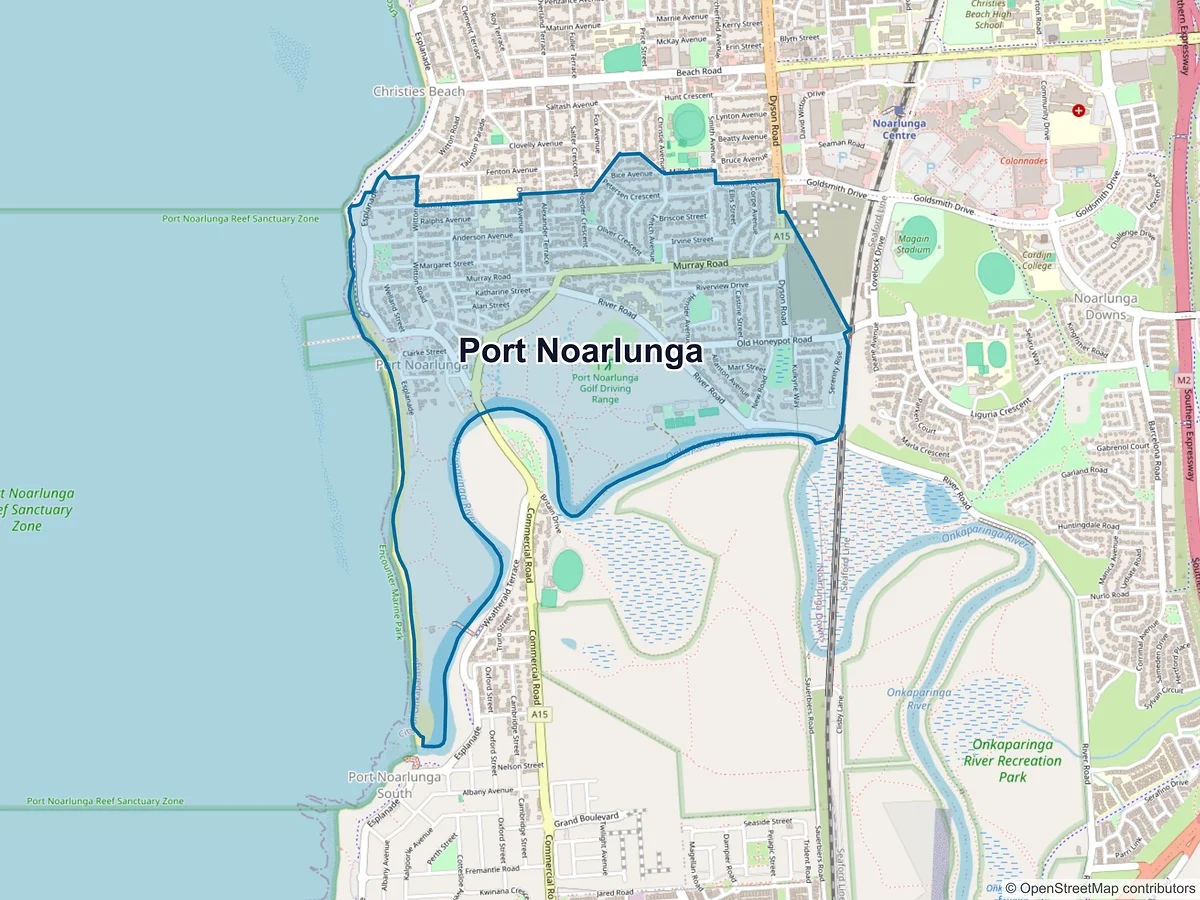 Map of Port Noarlunga, SA, Australia