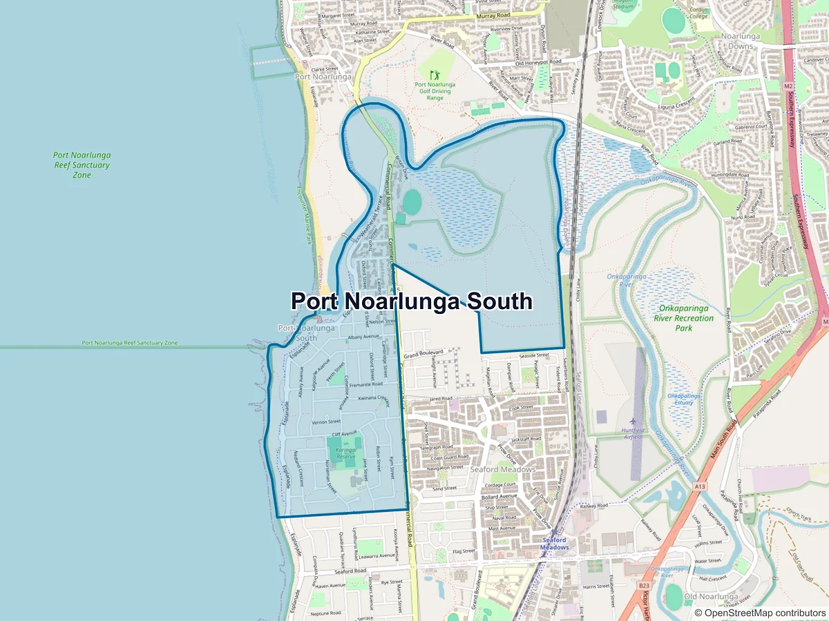 Map of Port Noarlunga South, SA, Australia