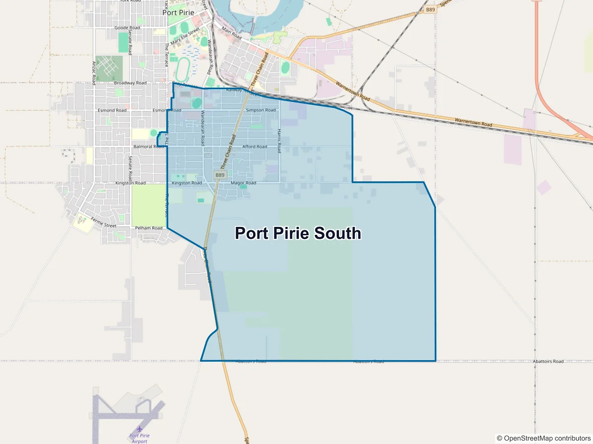 Map of Port Pirie South, SA, Australia