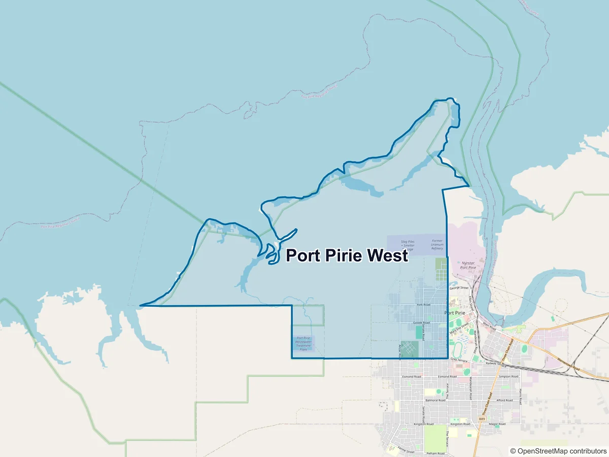Map of Port Pirie West, SA, Australia