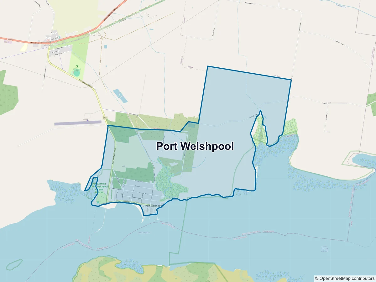 Map of Port Welshpool, VIC, Australia