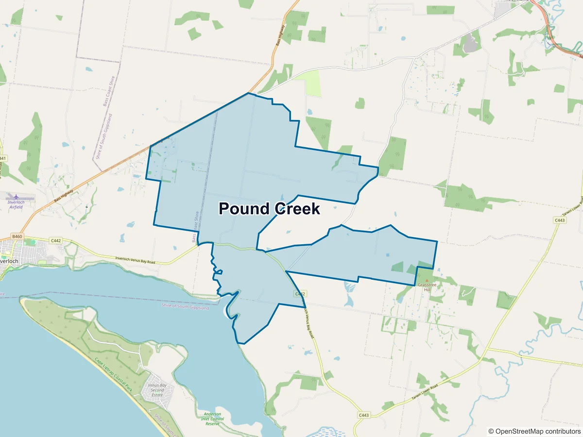 Map of Pound Creek, VIC, Australia
