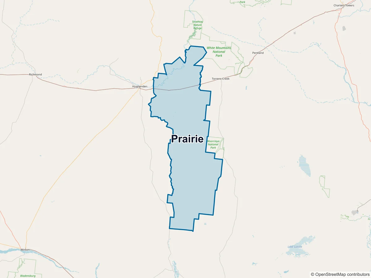 Map of Prairie, QLD, Australia