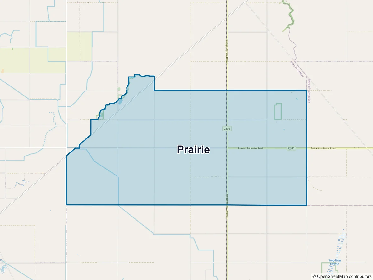 Map of Prairie, VIC, Australia
