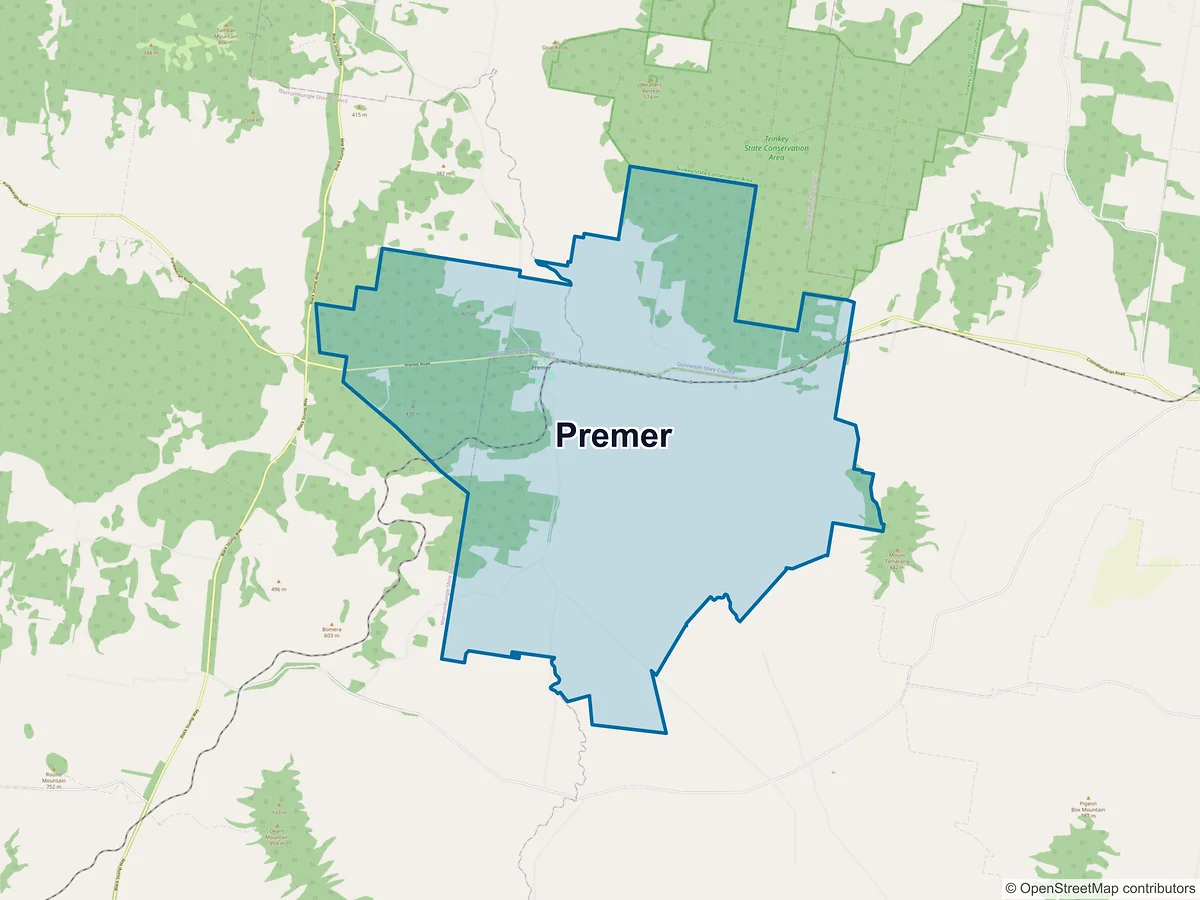 Map of Premer, NSW, Australia