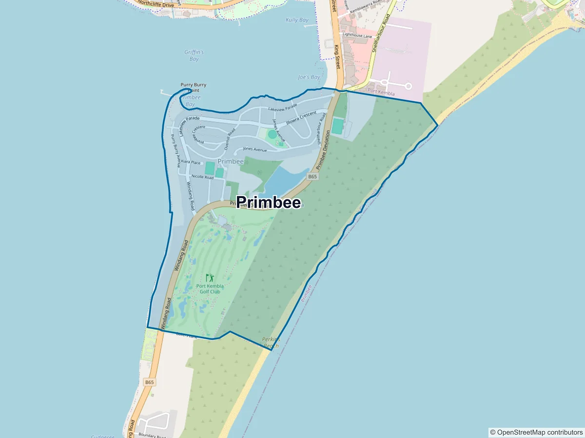 Map of Primbee, NSW, Australia