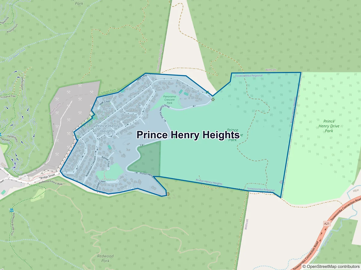 Map of Prince Henry Heights, QLD, Australia