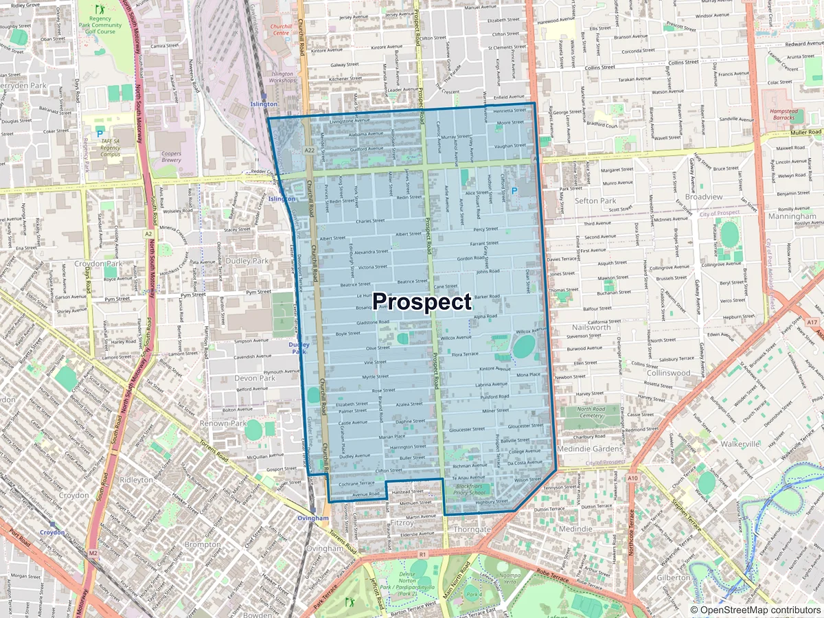 Map of Prospect, SA, Australia