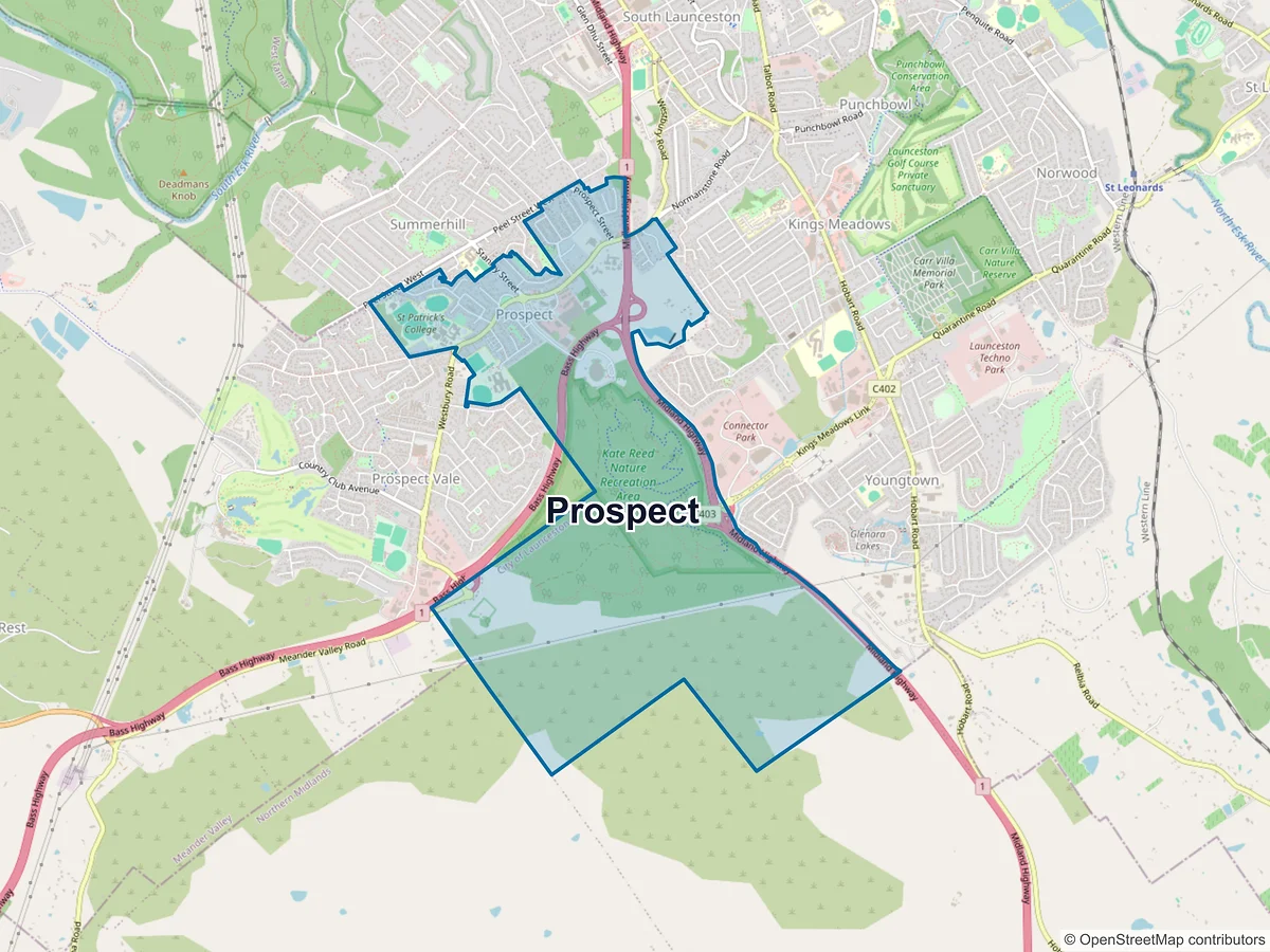Map of Prospect, TAS, Australia
