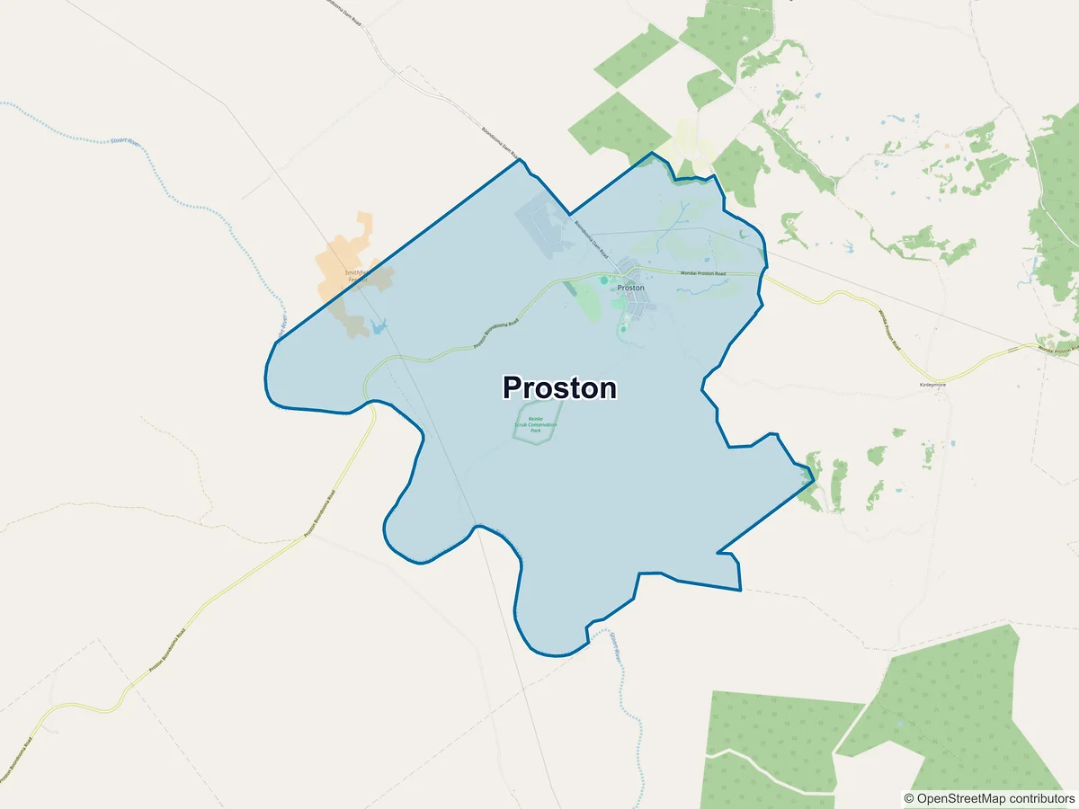 Map of Proston, QLD, Australia