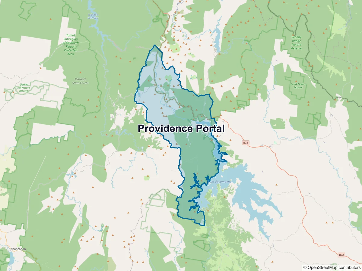 Map of Providence Portal, NSW, Australia