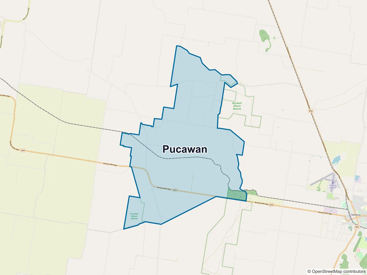 Map of Pucawan, NSW, Australia