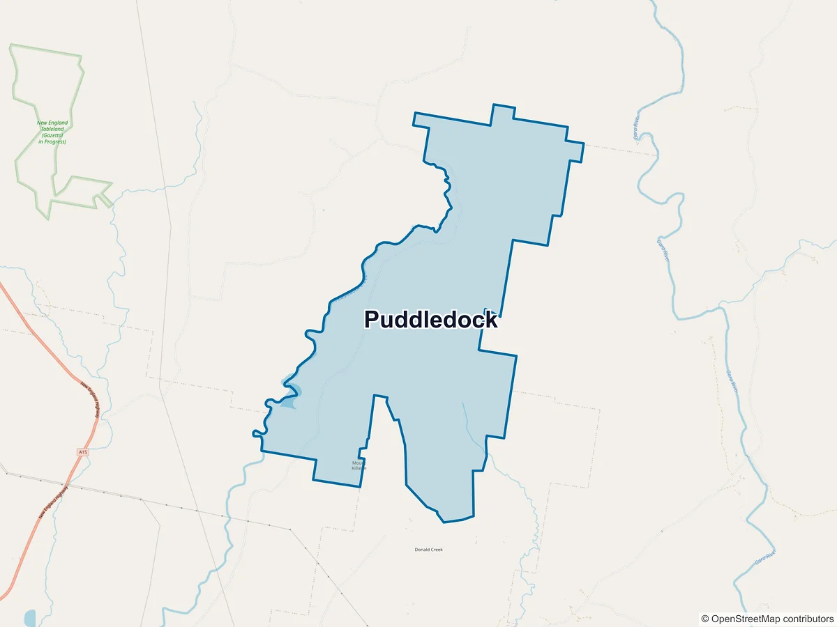 Map of Puddledock, NSW, Australia