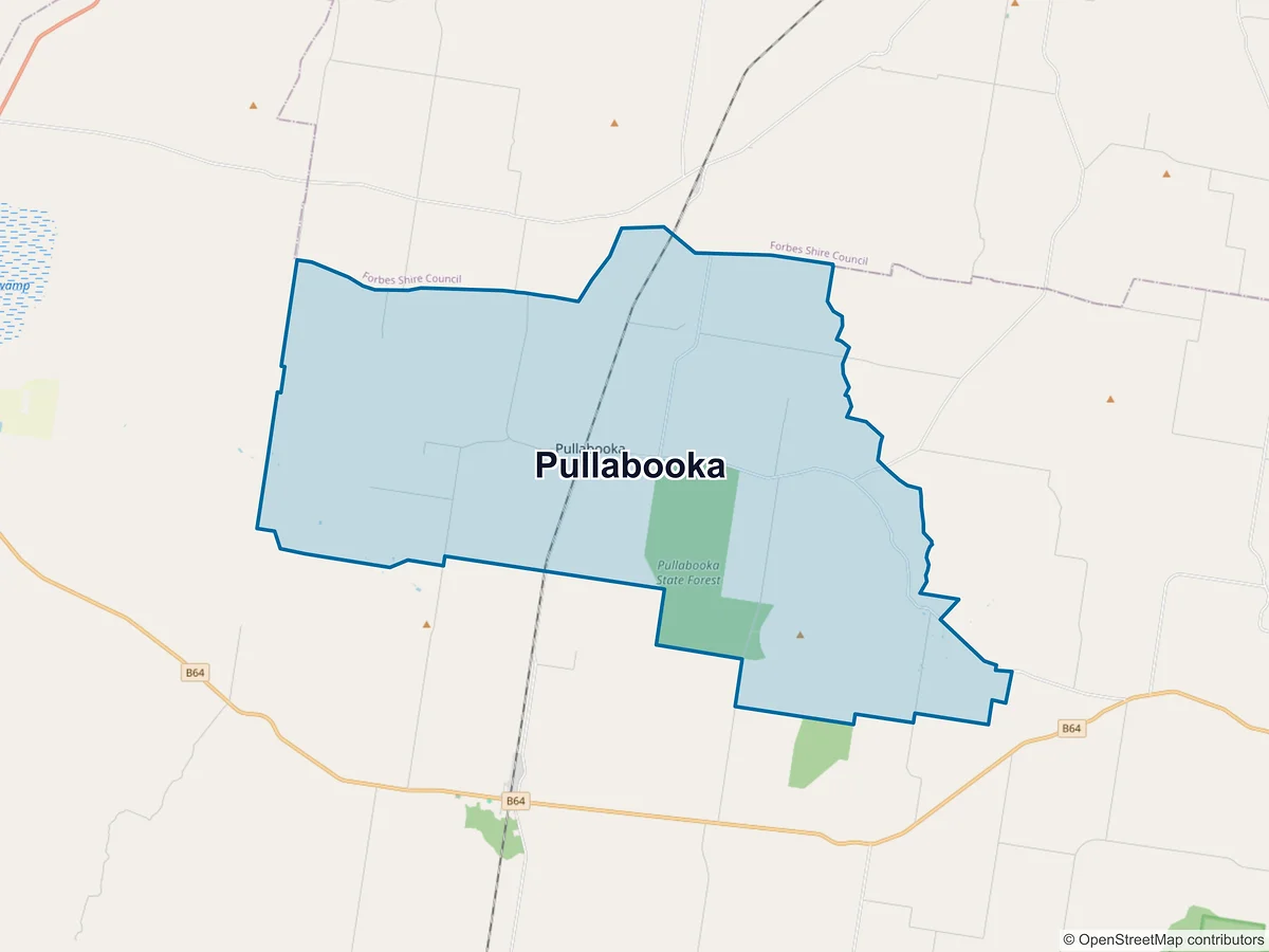 Map of Pullabooka, NSW, Australia