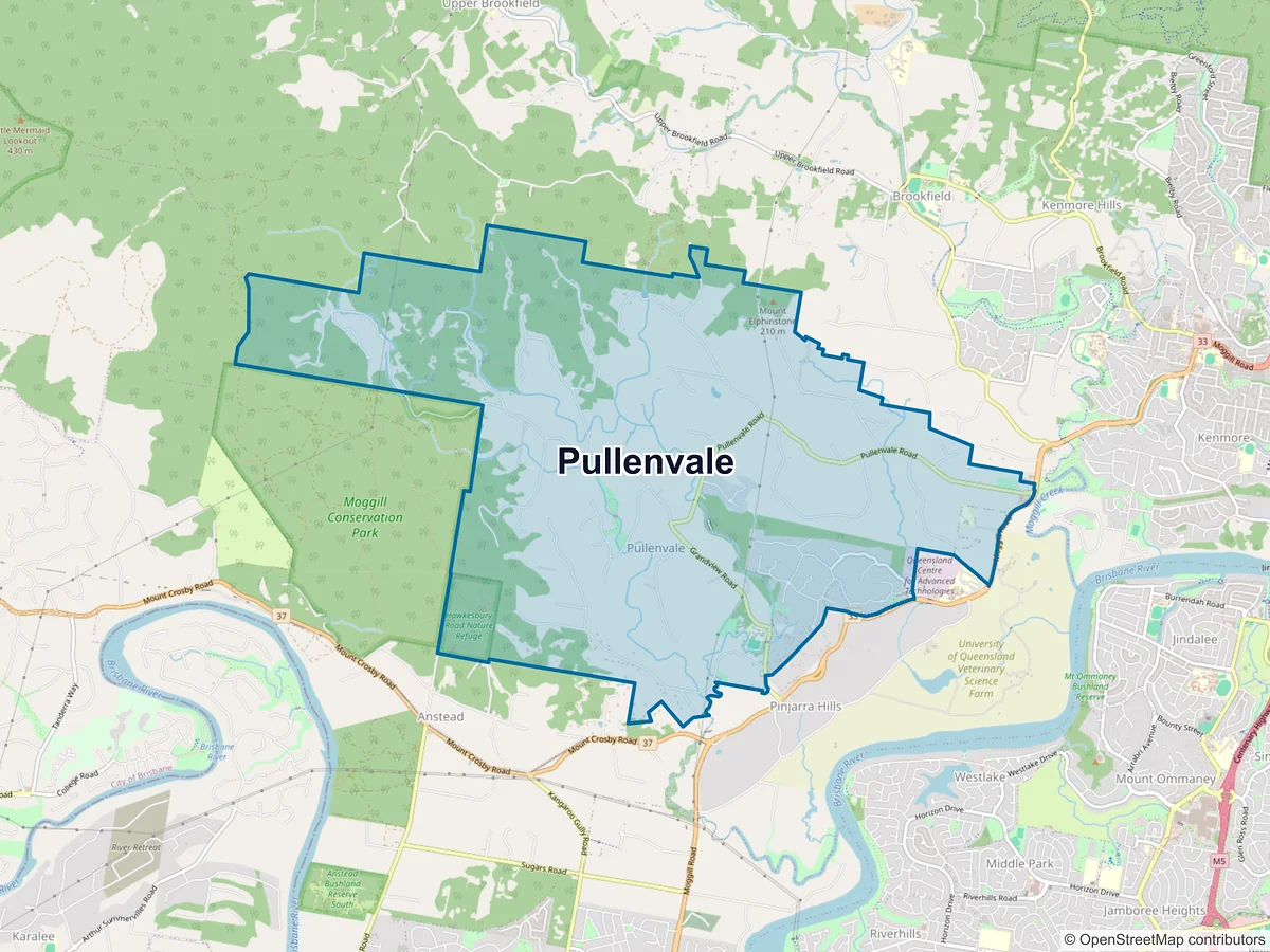 Map of Pullenvale, QLD, Australia